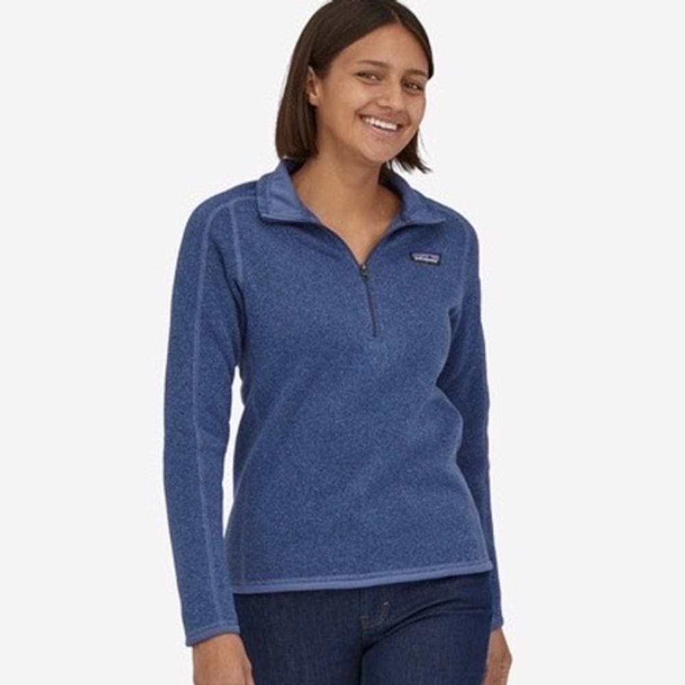 NWT Patagonia Better Sweater 1/4 Zip Pullover In Current Blue Womens Size M Gorp